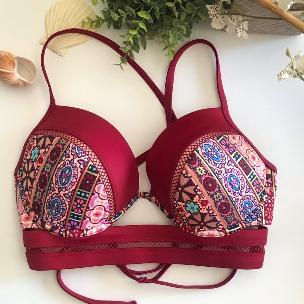 Shade & Shore Boho Banded Pushup Bikini Top - Picture 4 of 7